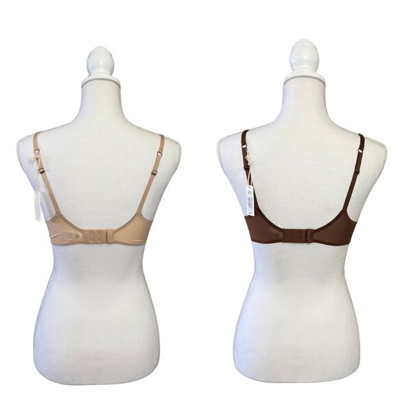 Lot of 2 NWT Aerie Smoothez Balconette Neutral Bra Unlined Sheer Underwire 36B - Picture 3 of 12